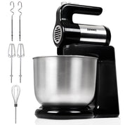 Duronic SM3 elektrische Küchenmaschine 300W, 2 in 1 Standmixer mit 4L Edelstahlschüssel, Handmixer, Knetmaschine, Teigmaschine, Handrührgerät, Mixer für Backen, Sahne, Teig, Saucen, Desserts