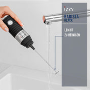 Benrubi Barista IZZY : elektrischer Mini-Handmixer 30 Watt, Frappe Mixer - Drink Mixer, Cocktail Mixer, Edelstahl