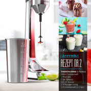 Arendo - Drink Mixer - Getränkemixer - elektrischer Standmixer - Shaker - 500 ml Becher - 100 W, 22.000 U min - 2 Geschwindigkeitsstufen - Protein Smoothies Eischnee Milchshakes Cocktails - GS